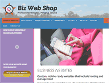 Tablet Screenshot of bizwebshop.com